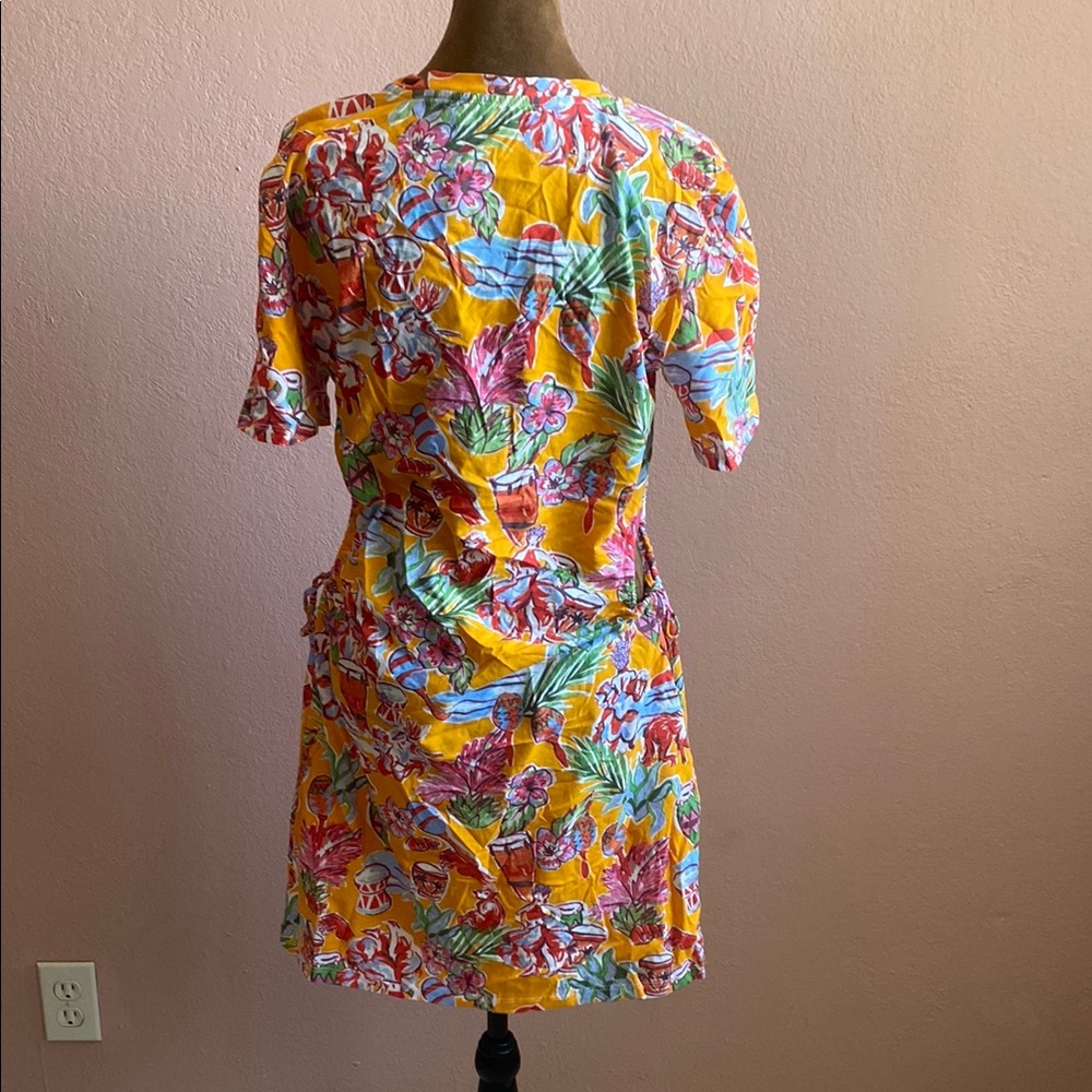 ZARA Vibrant Floral Print Dress - Picture 5 of 9